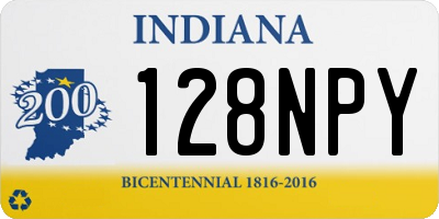 IN license plate 128NPY