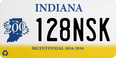 IN license plate 128NSK