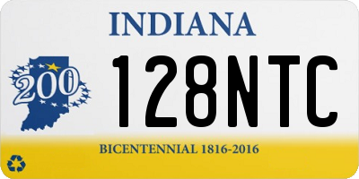 IN license plate 128NTC