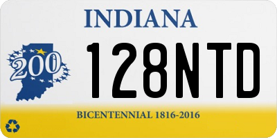 IN license plate 128NTD
