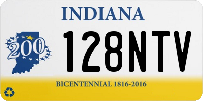 IN license plate 128NTV