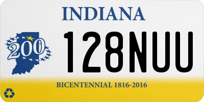 IN license plate 128NUU