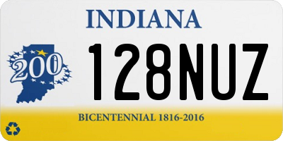 IN license plate 128NUZ