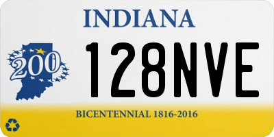 IN license plate 128NVE