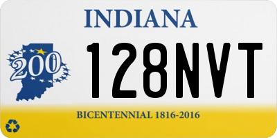 IN license plate 128NVT