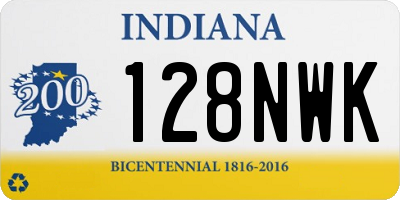 IN license plate 128NWK