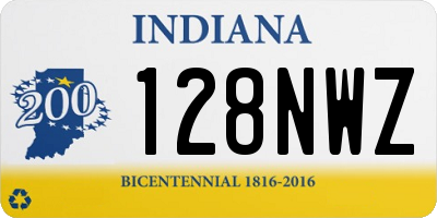 IN license plate 128NWZ