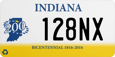 IN license plate 128NX