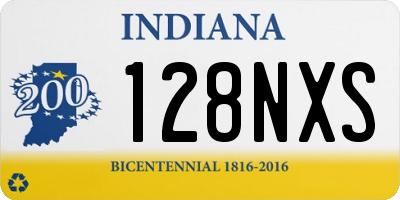 IN license plate 128NXS
