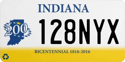 IN license plate 128NYX