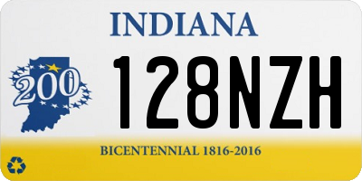 IN license plate 128NZH