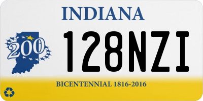 IN license plate 128NZI