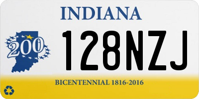 IN license plate 128NZJ