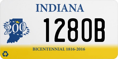 IN license plate 128OB