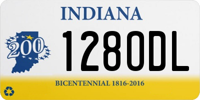 IN license plate 128ODL
