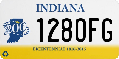 IN license plate 128OFG