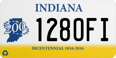 IN license plate 128OFI