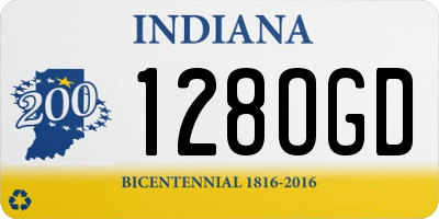 IN license plate 128OGD