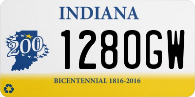 IN license plate 128OGW