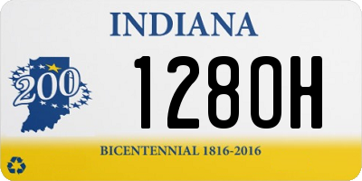 IN license plate 128OH