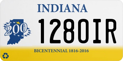 IN license plate 128OIR