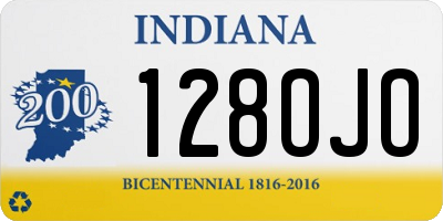 IN license plate 128OJO