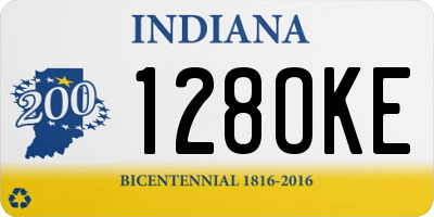 IN license plate 128OKE