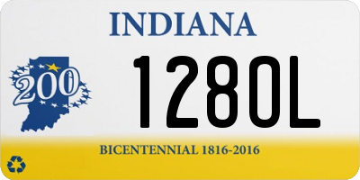 IN license plate 128OL