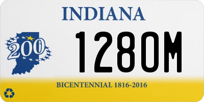 IN license plate 128OM