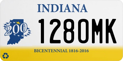IN license plate 128OMK