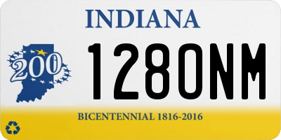 IN license plate 128ONM