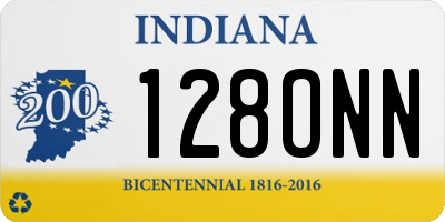 IN license plate 128ONN