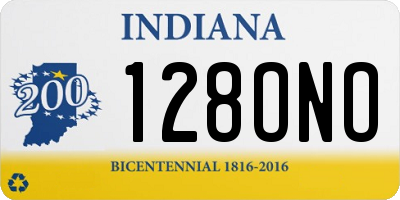 IN license plate 128ONO