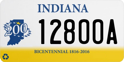 IN license plate 128OOA