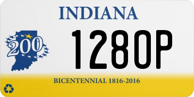 IN license plate 128OP