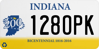 IN license plate 128OPK