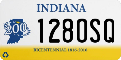 IN license plate 128OSQ