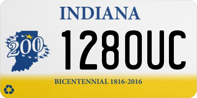 IN license plate 128OUC