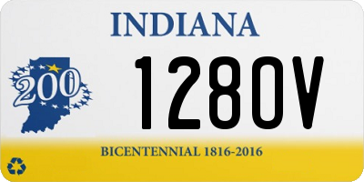 IN license plate 128OV