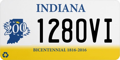 IN license plate 128OVI