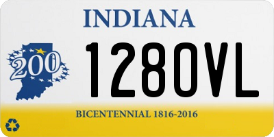 IN license plate 128OVL