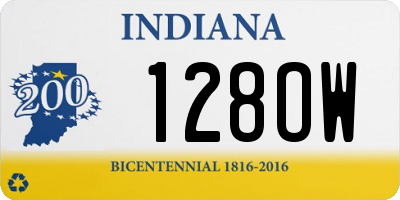 IN license plate 128OW