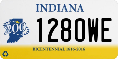 IN license plate 128OWE