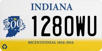 IN license plate 128OWU
