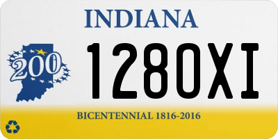 IN license plate 128OXI