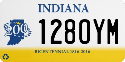 IN license plate 128OYM