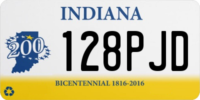 IN license plate 128PJD
