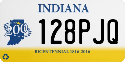 IN license plate 128PJQ