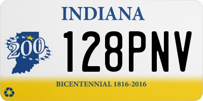 IN license plate 128PNV