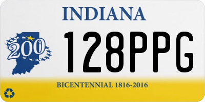 IN license plate 128PPG